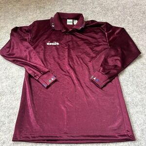 Vintage Diadora Soccer Shirt Jersey Youth Large Marfoon Silky Shiny 90s Y2K NEW